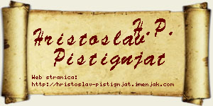 Hristoslav Pištignjat vizit kartica